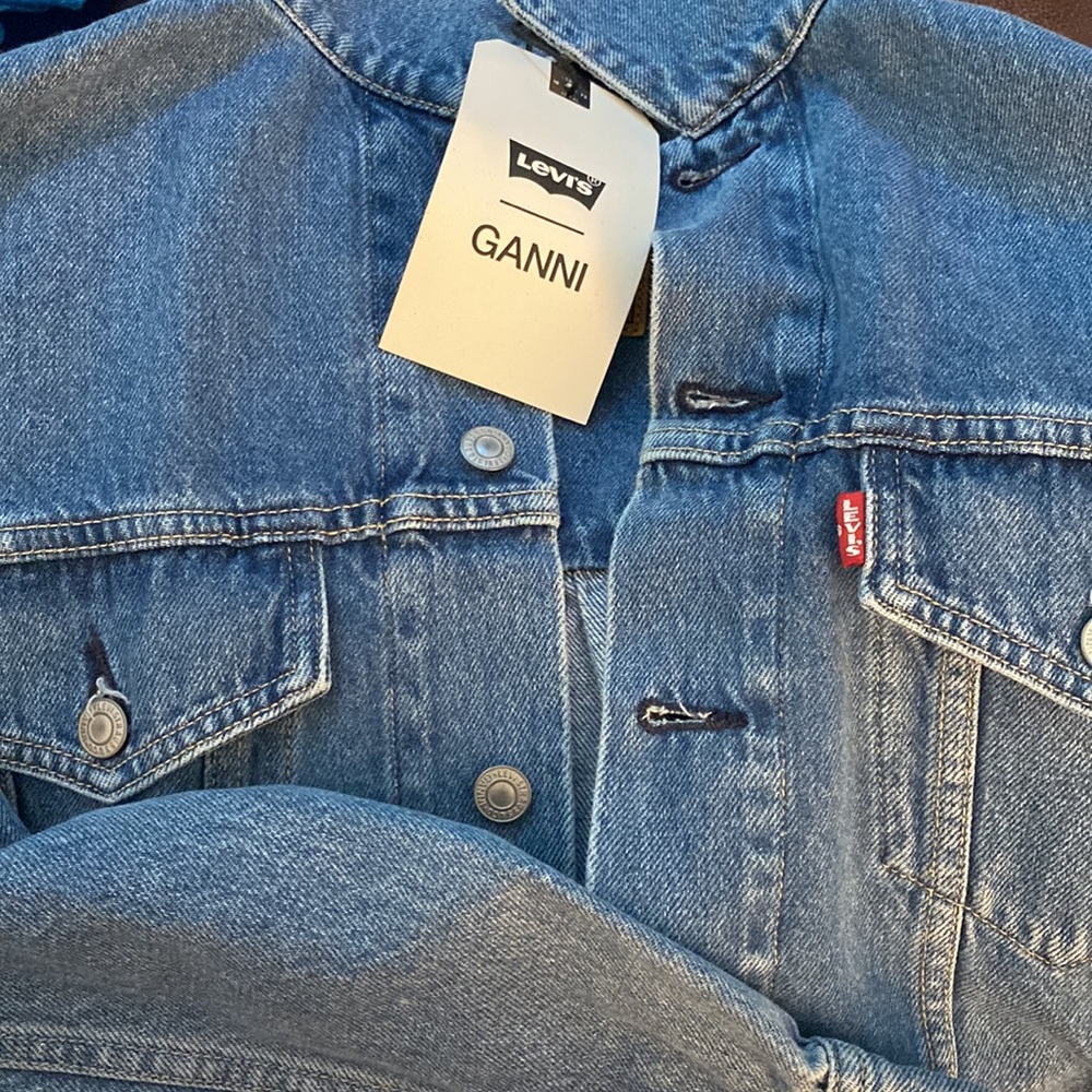 Ganni Blue Jean Jacket - Picture 6 of 6
